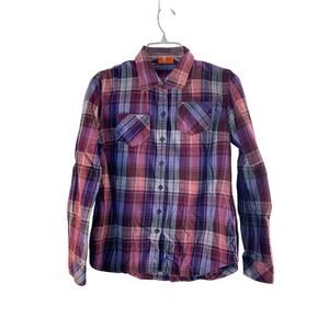 MERRELL Women’s Plaid Casual Button Down Flannel Shirt / Size: Small